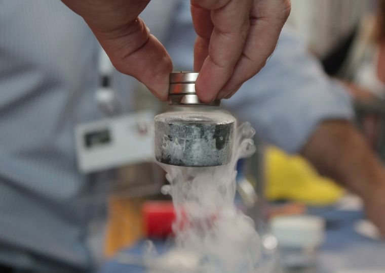 Levitating superconductor